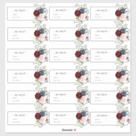 Transparant Gastenadres Bourgogne Marine Sticker