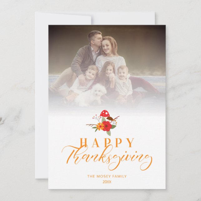 Transparant Gelukkig Thanksgiving Gezinsfoto (Voorkant)