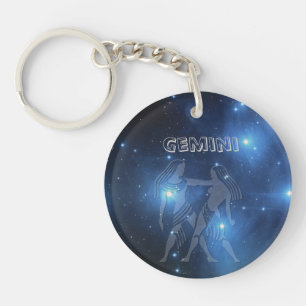 Transparant Gemini Sleutelhanger