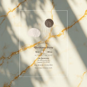 Transparant geometrisch minimalistisch kerstfeest acryl uitnodigingen