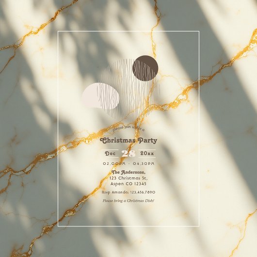 Transparant geometrisch minimalistisch kerstfeest acryl uitnodigingen