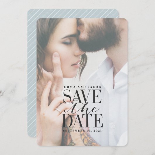 transparant glas elegant modern save the date (Voorkant / Achterkant)