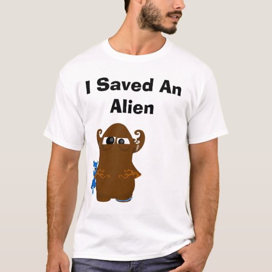 transparant, ik heb een Alien gered T-shirt (Voorkant)
