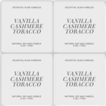 Transparant kaarsetiket minimal product sticker