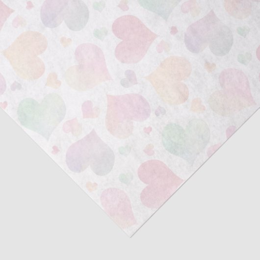 Transparant Kleurrijk Geschilderd Hartenpatroon Tissuepapier (Detail)