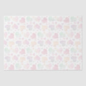 Transparant Kleurrijk Geschilderd Hartenpatroon Tissuepapier (Voorkant)