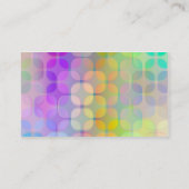 transparant kleurrijk retropatroon, naam, adres... visitekaartje (Achterkant)