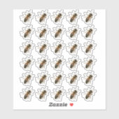 Transparant kruipend Honeybee Photo Sticker (Vel)