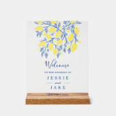 Transparant Lemon Vines Wedding welkomstbord Acryl Bord (Voorkant)