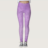 Transparant Licht Paarse Zijdeffect Leggings (Voorkant)