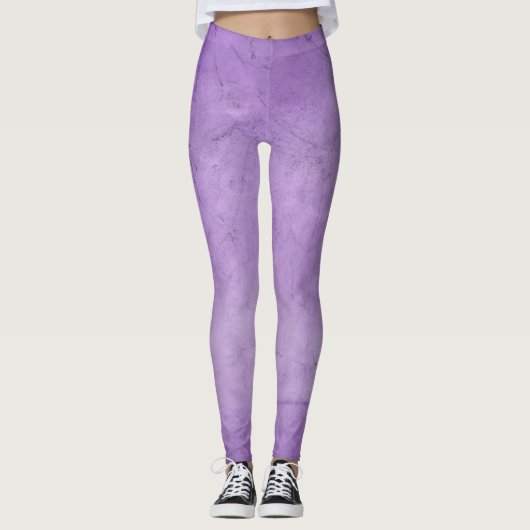 Transparant Licht Paarse Zijdeffect Leggings (Voorkant)