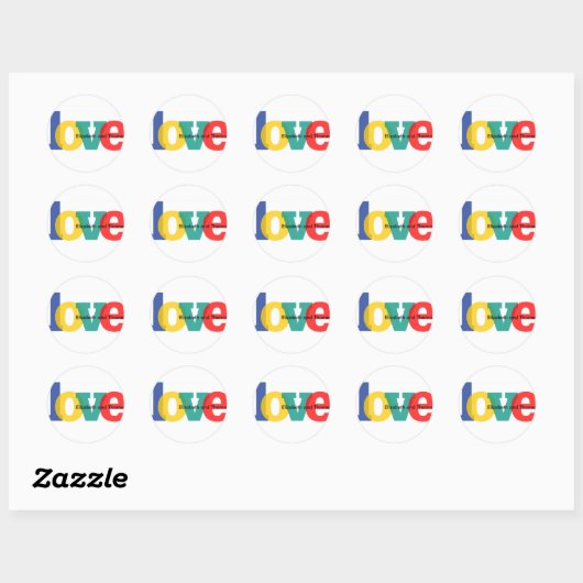 Transparant Liefde Sticker (Vel)