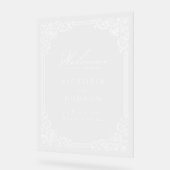 Transparant  Lijst Elegant Huwelijk Welkom Acryl Bord (Hoek)