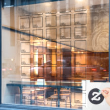 Transparant Logo Window Cling - Tegel ontwerp