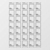 Transparant Logo Window Cling - Tegel ontwerp Raamsticker (Vel)