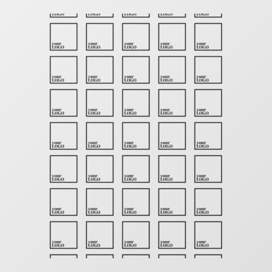 Transparant Logo Window Cling - Tegel ontwerp Raamsticker (Vel)