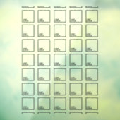 Transparant Logo Window Cling - Tegel ontwerp Raamsticker (Vel 3)