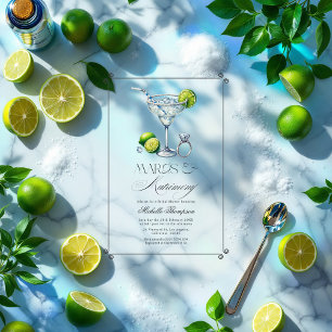 Transparant Margs & Huwelijk Vrijgezellenfeest Acryl Uitnodigingen