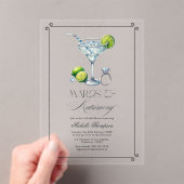 Transparant Margs & Huwelijk Vrijgezellenfeest Acryl Uitnodigingen (Insitu (Draagbaar))