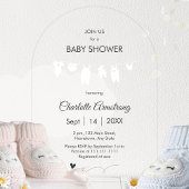 Transparant minimalistisch Baby shower Acryl Uitnodigingen
