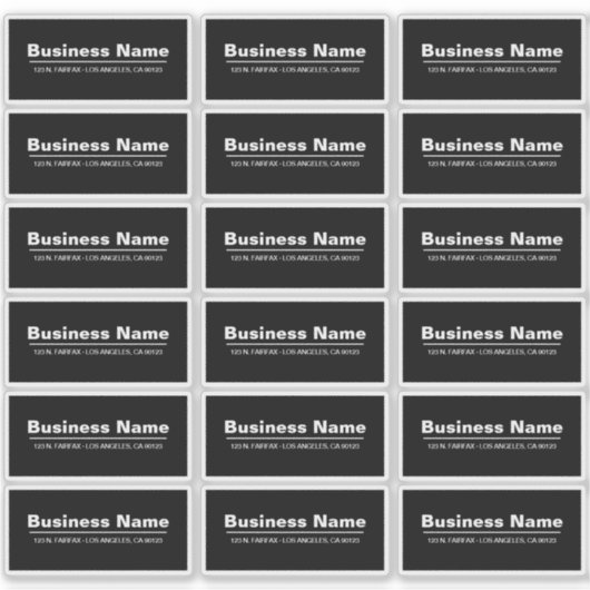 Transparant Modern Adres (of ander) Bedrijf Sticker (Voorkant)