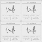 Transparant modern kaarsenlabel sticker (Voorkant)