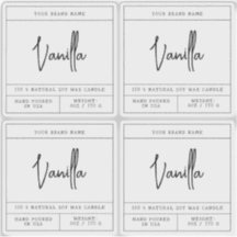 Transparant modern kaarsenlabel sticker