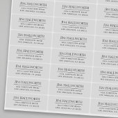 Transparant Modern Zwart & Duidelijk Terugkeeradre Sticker