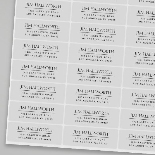 Transparant Modern Zwart & Duidelijk Terugkeeradre Sticker