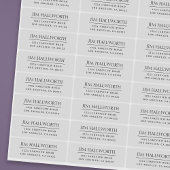 Transparant Modern Zwart & Duidelijk Terugkeeradre Sticker