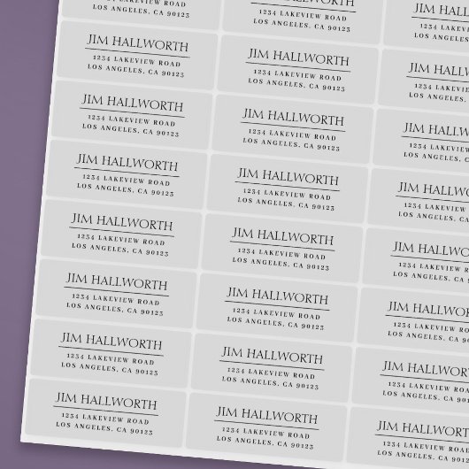 Transparant Modern Zwart & Duidelijk Terugkeeradre Sticker