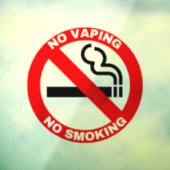 Transparant niet roken of vapen teken venster clin raamsticker (Vel 3)