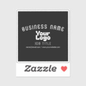 Transparant of ondoorzichtig Logo Retro-Modern Zwa Sticker (Vel)