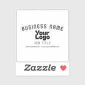 Transparant of ondoorzichtig Logo Retro-Modern Zwa Sticker (Vel)