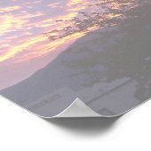 Transparant Paarse zonsondergang Foto Family Tree  Poster (Hoek)