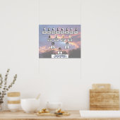 Transparant Paarse zonsondergang Foto Family Tree  Poster (Keuken)