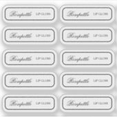 Transparant productetiket Custom-Cut Vinyl Sticker (Voorkant)