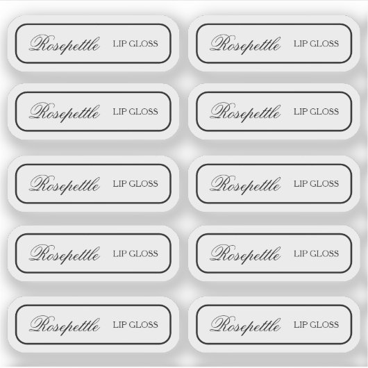 Transparant productetiket Custom-Cut Vinyl Sticker (Voorkant)