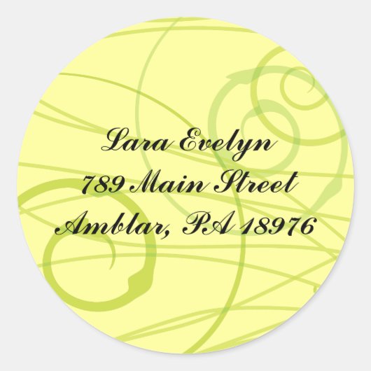 Transparant Rozen retour adres Sticker zegel (Voorkant)