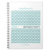Transparant Squares 30e Birthday Party Guest Book Notitieboek (Voorkant)