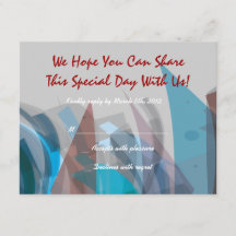 TRANSPARANT STAR Bar Mitzvah Reply Card