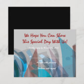 TRANSPARANT STAR Bar Mitzvah Reply Card RSVP Kaartje (Voorkant / Achterkant)