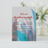 TRANSPARANT STAR Bar Mitzvah uitnodiging (Staand voorkant)