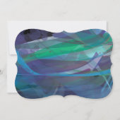 TRANSPARANT STAR Bat Bar Mitzvah Uitnodigingsblauw Kaart (Achterkant)