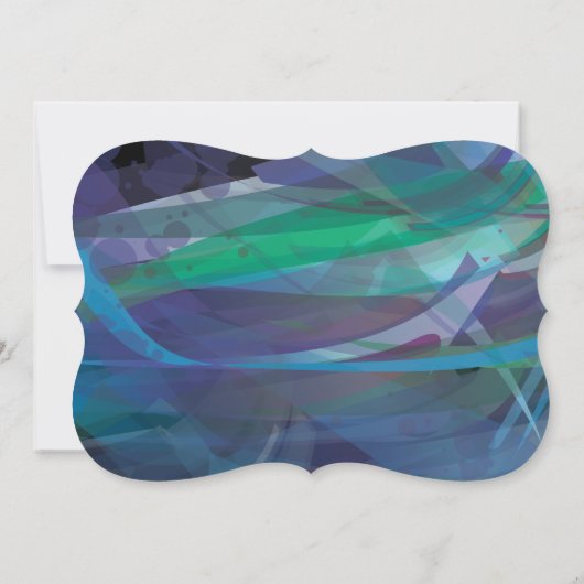 TRANSPARANT STAR Bat Bar Mitzvah Uitnodigingsblauw Kaart (Achterkant)