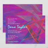 Transparant Star Jewish Baby Noaming Uitnodiging (Voorkant / Achterkant)