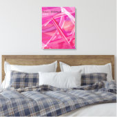TRANSPARANT STAR-Pink Bat Mitzvah Inlogbord Canvas Afdruk (Insitu (Slaapkamer))