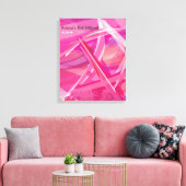 TRANSPARANT STAR-Pink Bat Mitzvah Inlogbord Canvas Afdruk (Insitu (Woonkamer))