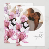 Transparant Stoffig Roos Bloemen Foto Tafelnummer (Voorkant / Achterkant)