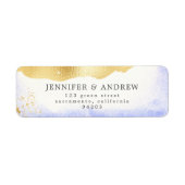 Transparant Waterverf Goudfolie retouradres Etiket (Voorkant)